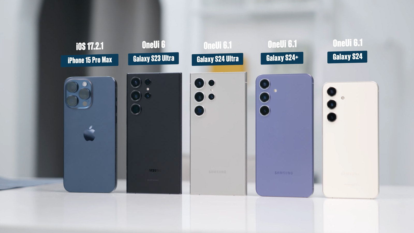 So sánh thời gian dùng pin của Galaxy S24 series, Galaxy S23 Ultra và iPhone 15 Pro Max