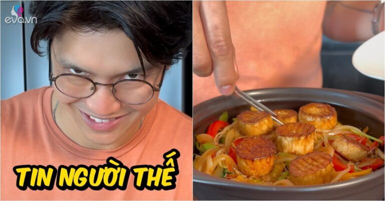 Chồng kém 11 tuổi của Ngô Thanh Vân làm miến hấp dẫn cho ngày Rằm, có hành động đáng yêu khi hoàn thành món ăn